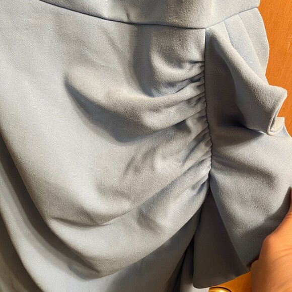 Light Blue One-Shoulder Maternity Dress – Size Small - Picture 4 of 5